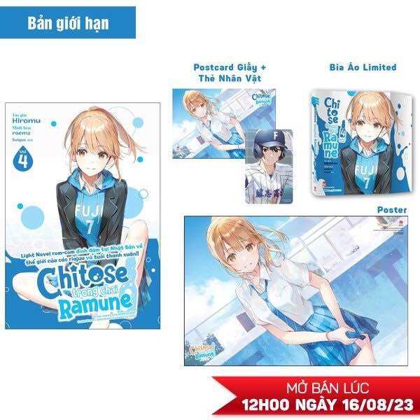 Chitose Trong Chai Ramune - Tập 4 - Bản Giới Hạn - Tặng Kèm Bìa Áo Limited + Postcard Giấy + Thẻ Nhâ