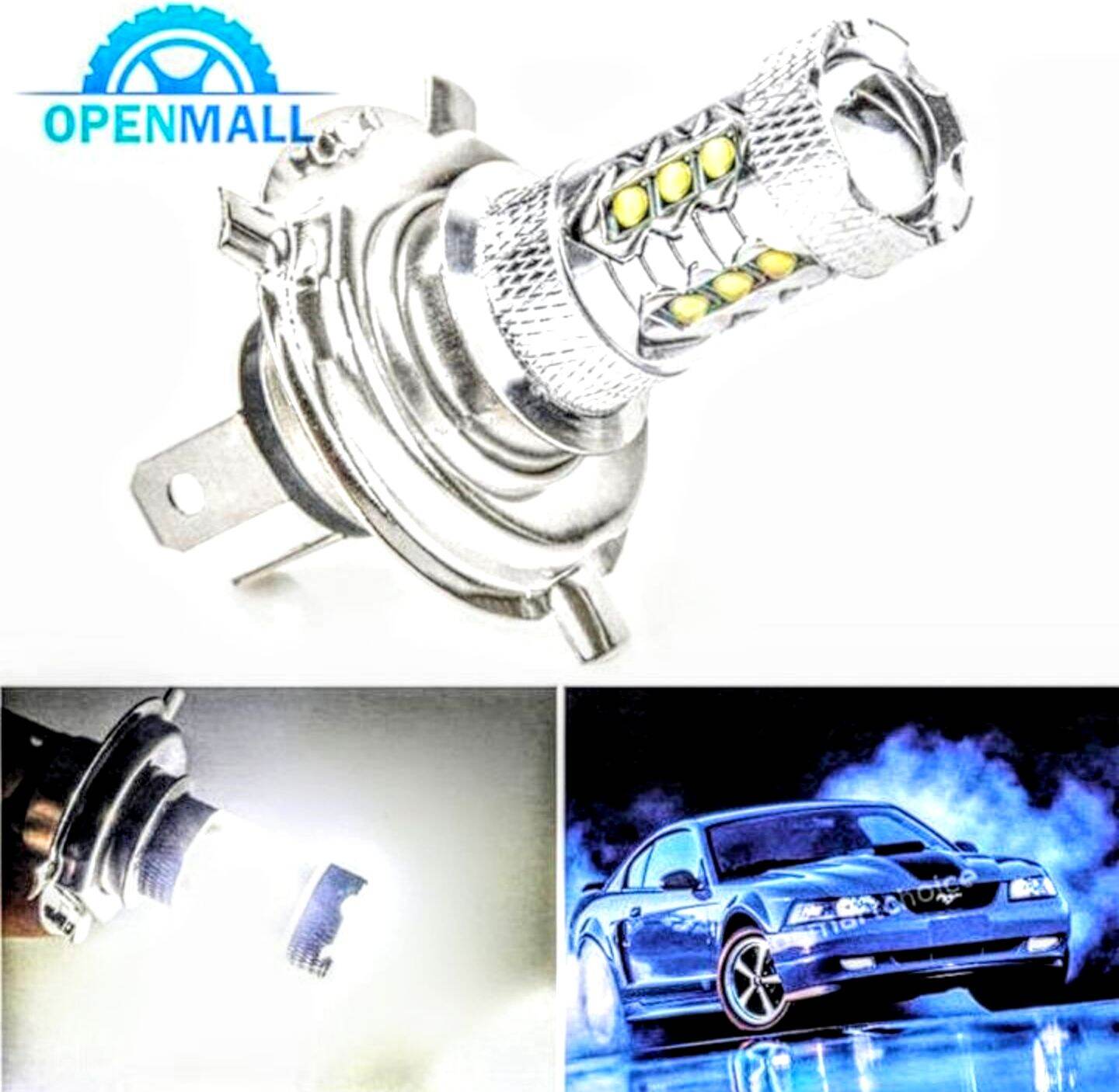 Bóng đèn pha led siêu sáng h4 80w lắp xe máy và ôtô
