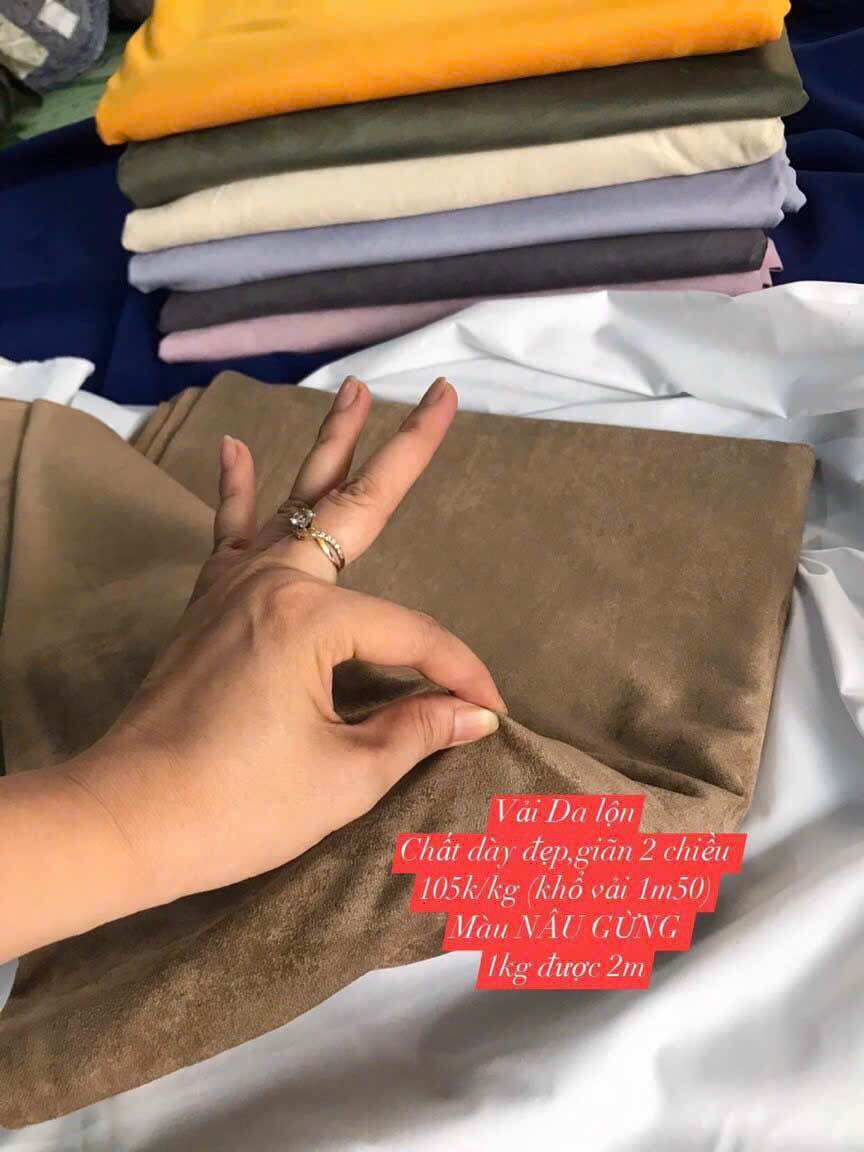 Vải Da Lộn nhiều màu