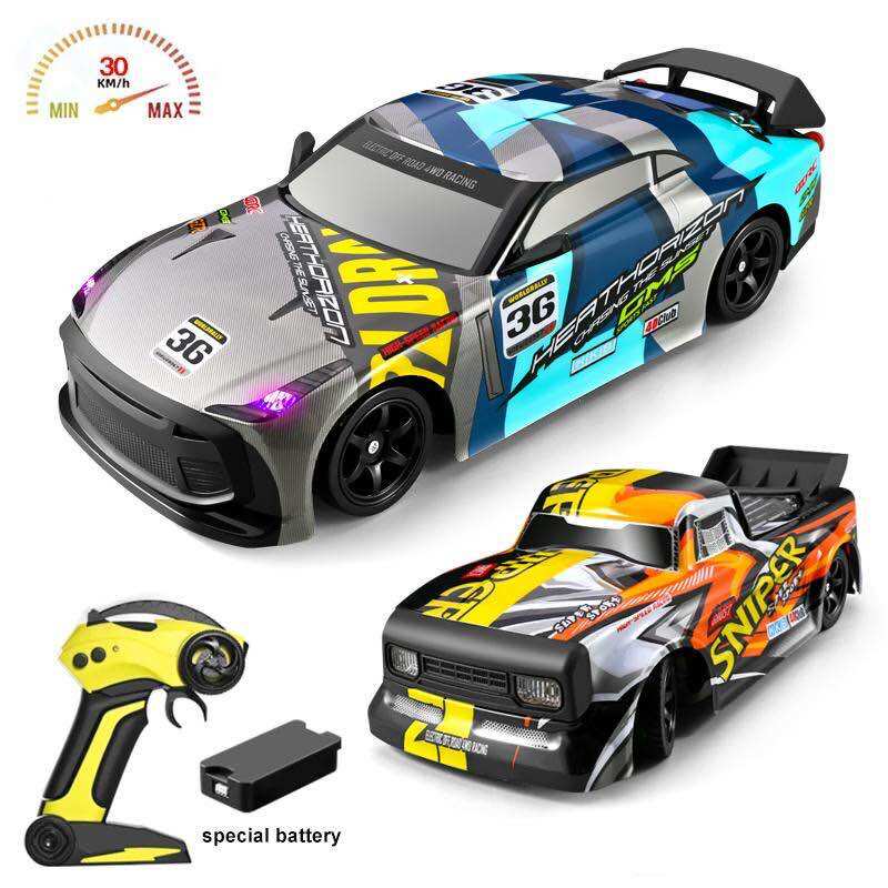 Xe đua điều khiển H4 Drift tốc độ 30km/h, 2 cầu 4wd, có led , tặng 4 bánh drift