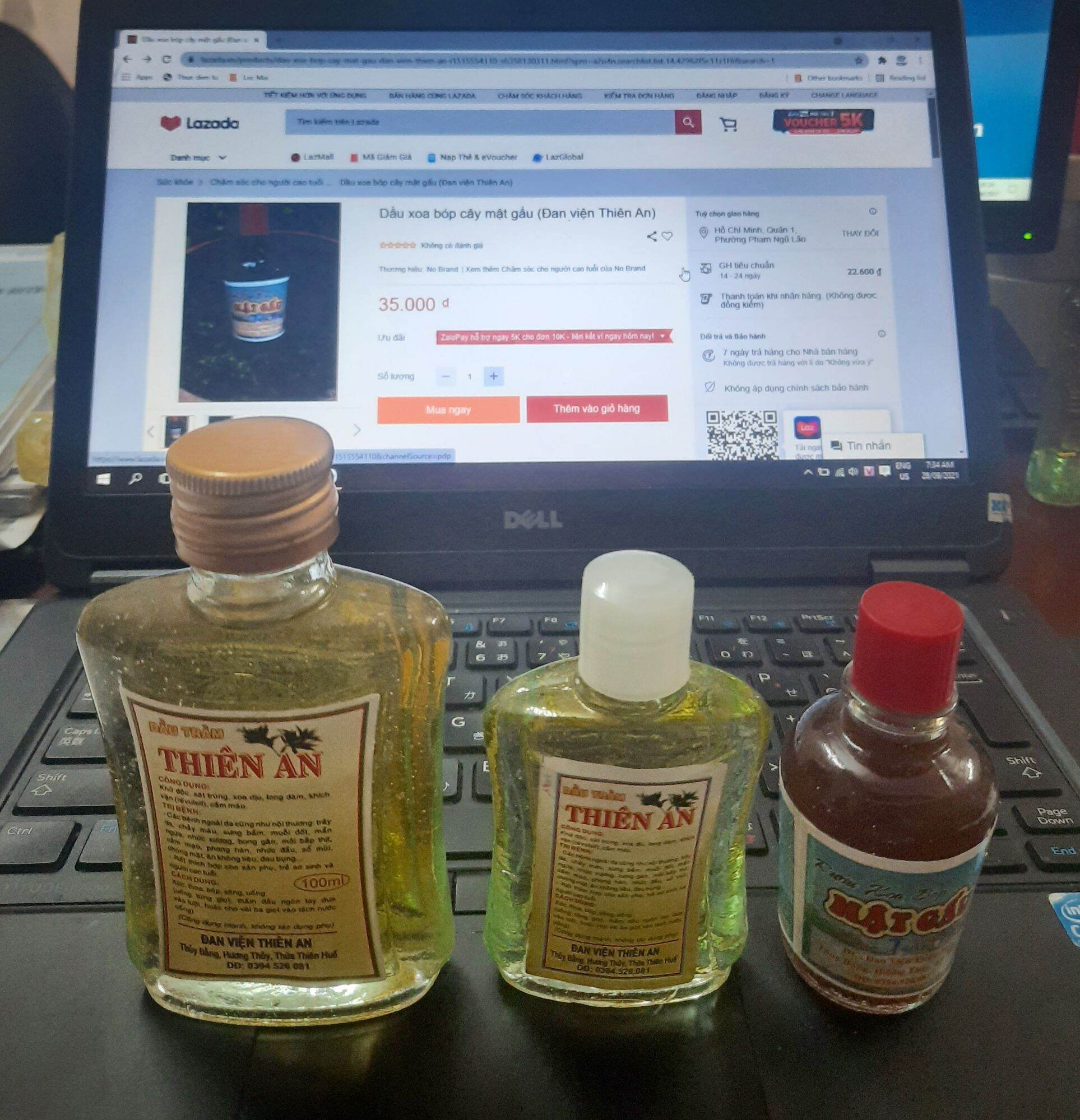 Combo 5 chai dầu xoa bóp cây mật gấu (Đan viện Thiên An)