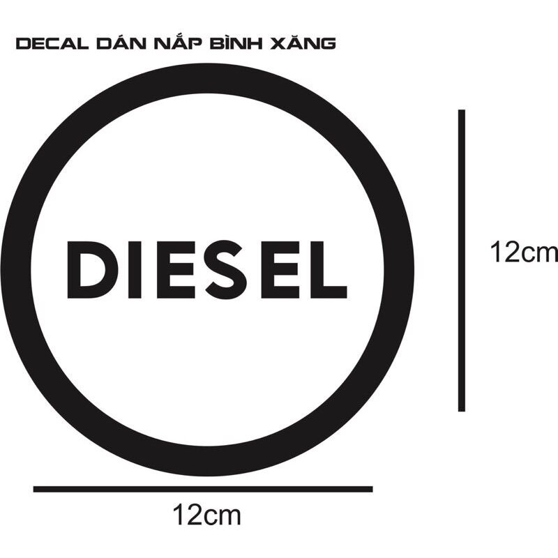 Decal dán nắp bình xăng