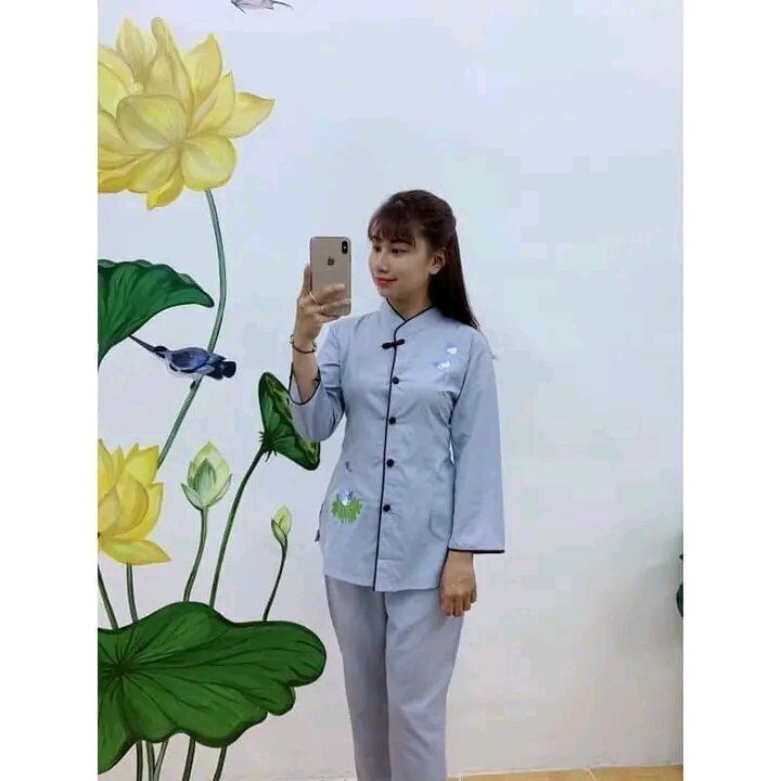 Đồ Lam Đi Chùa - Mẫu Kate Trụ viền