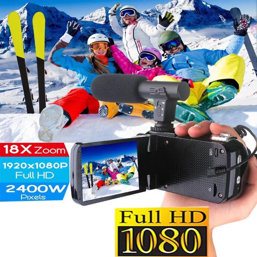 Máy quay phim HD 1080P Zoom 18X kèm micro