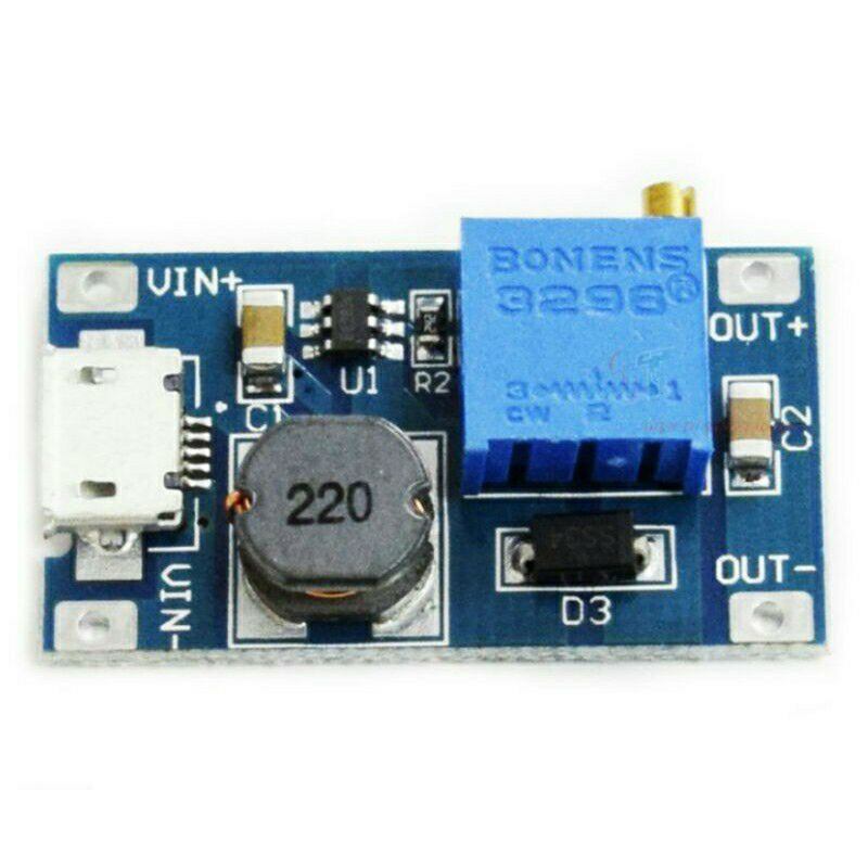 0Mạch Tăng áp (Boost) DC 2 - 20V sang 5 - 28V cổng Micro USB