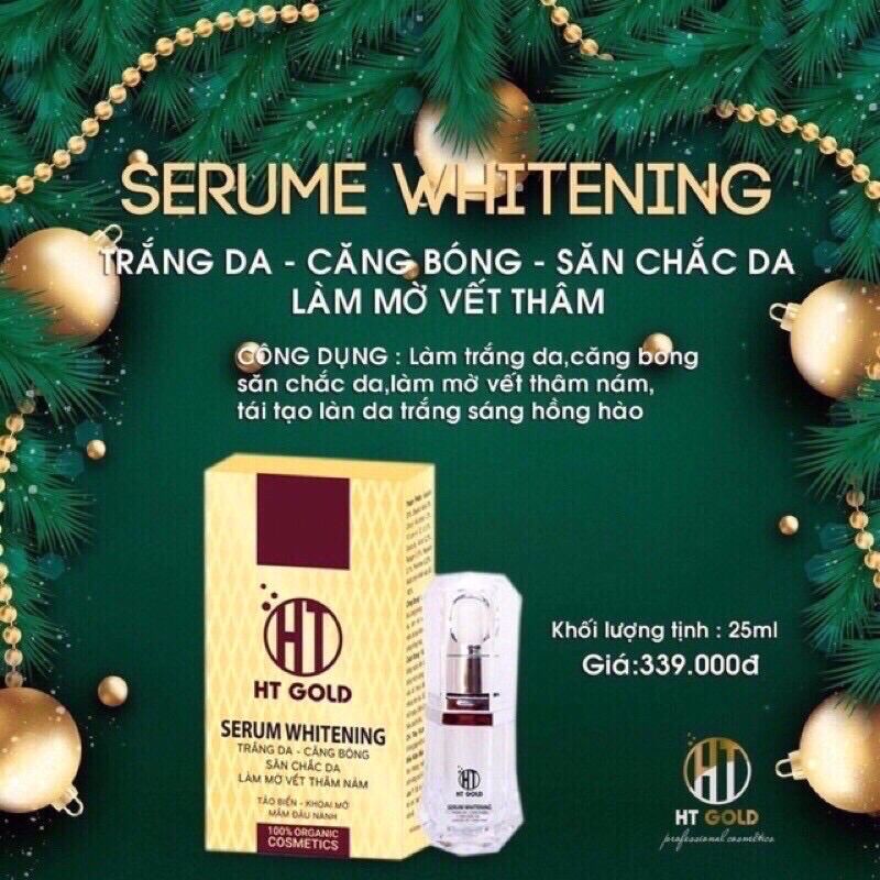 Serum trắng da - căng bóng -săn chắc da - làm mờ vết thâm ht gold 25ml
