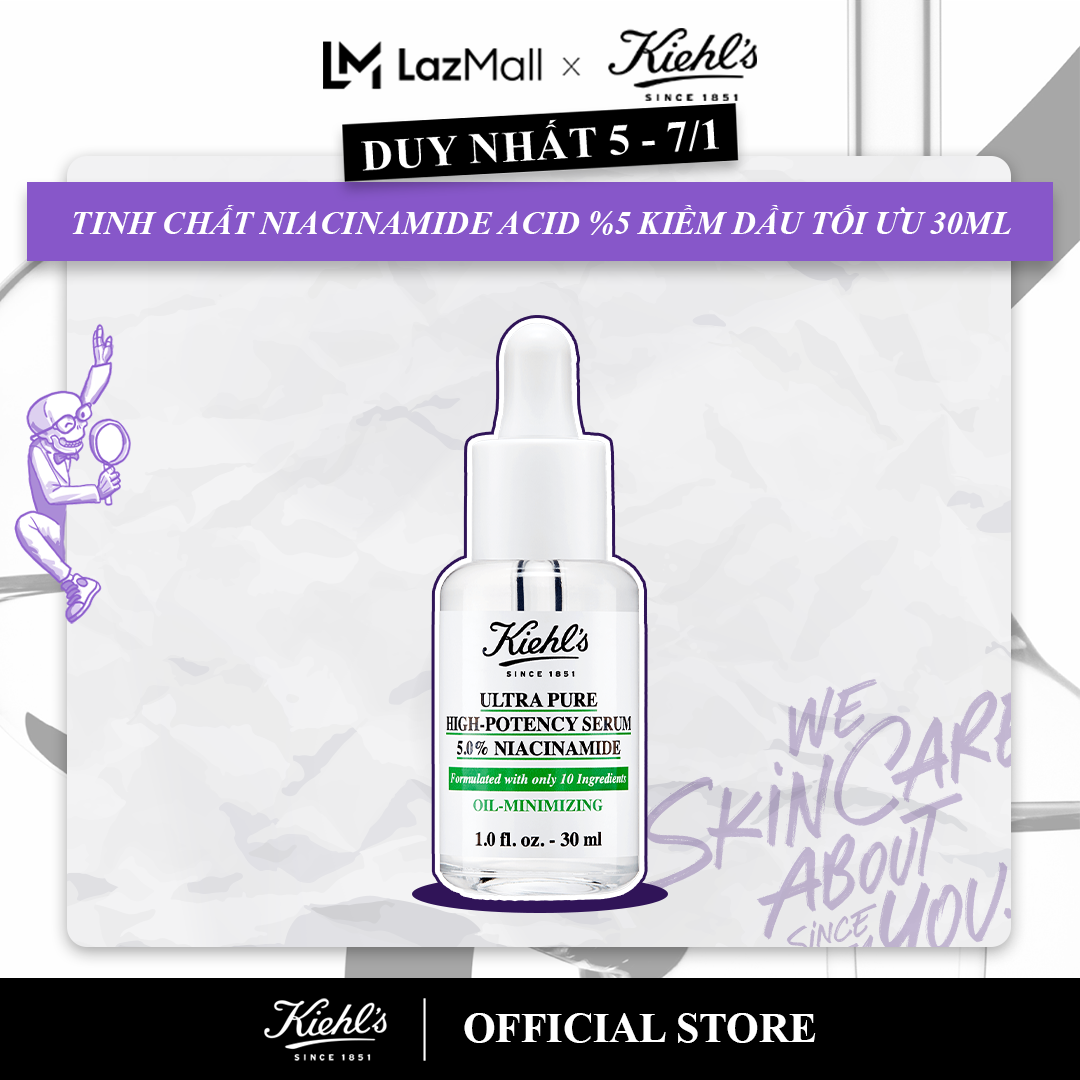 Tinh chất dưỡng da kiềm dầu tối ưu Kiehl's Ultra Pure High-Potency Serum 5.0% Niacinamide 30ML