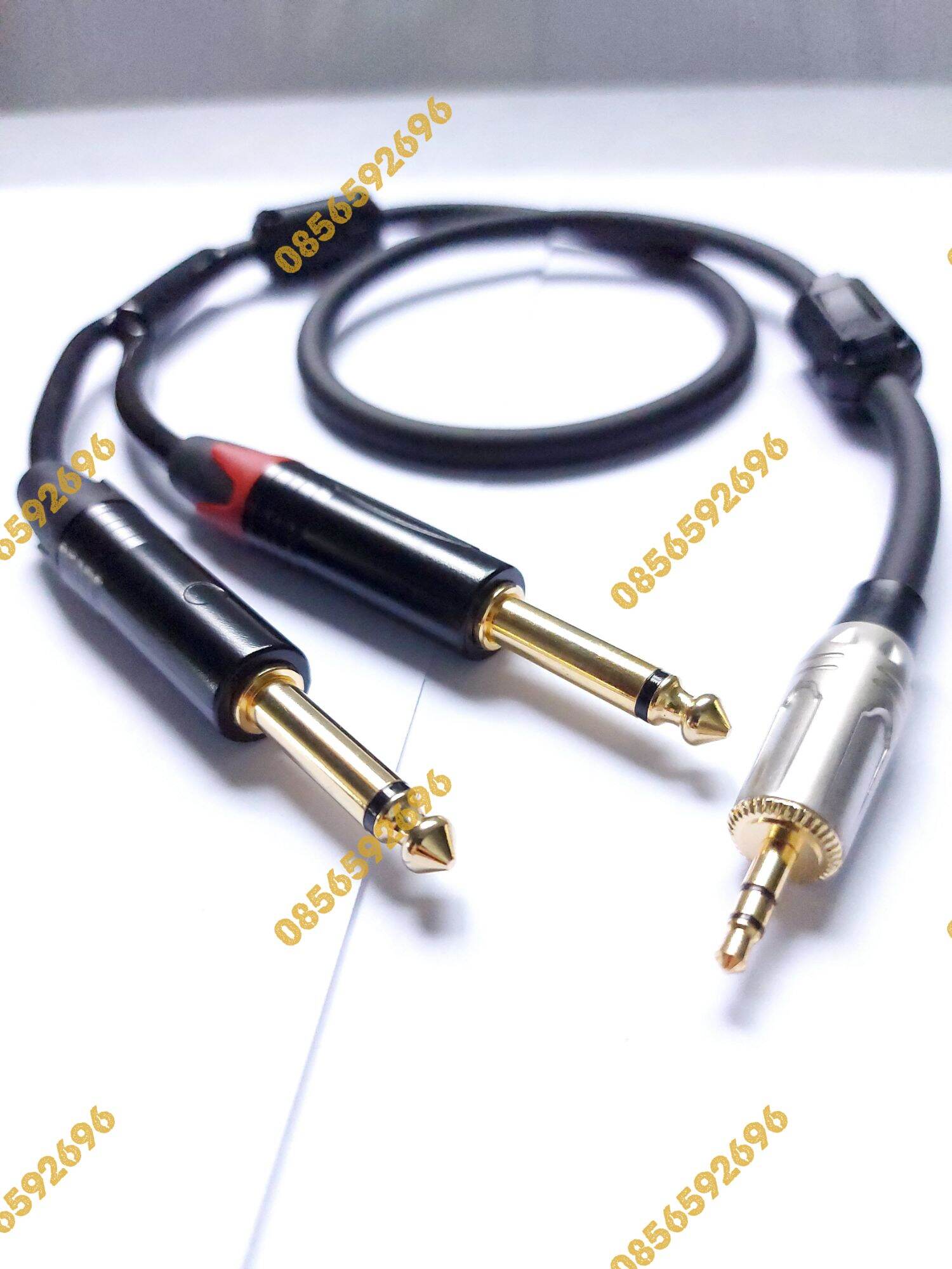 Dây tín hiệu jack 3.5mm-2 jack 6mm thẳng, dài 5m