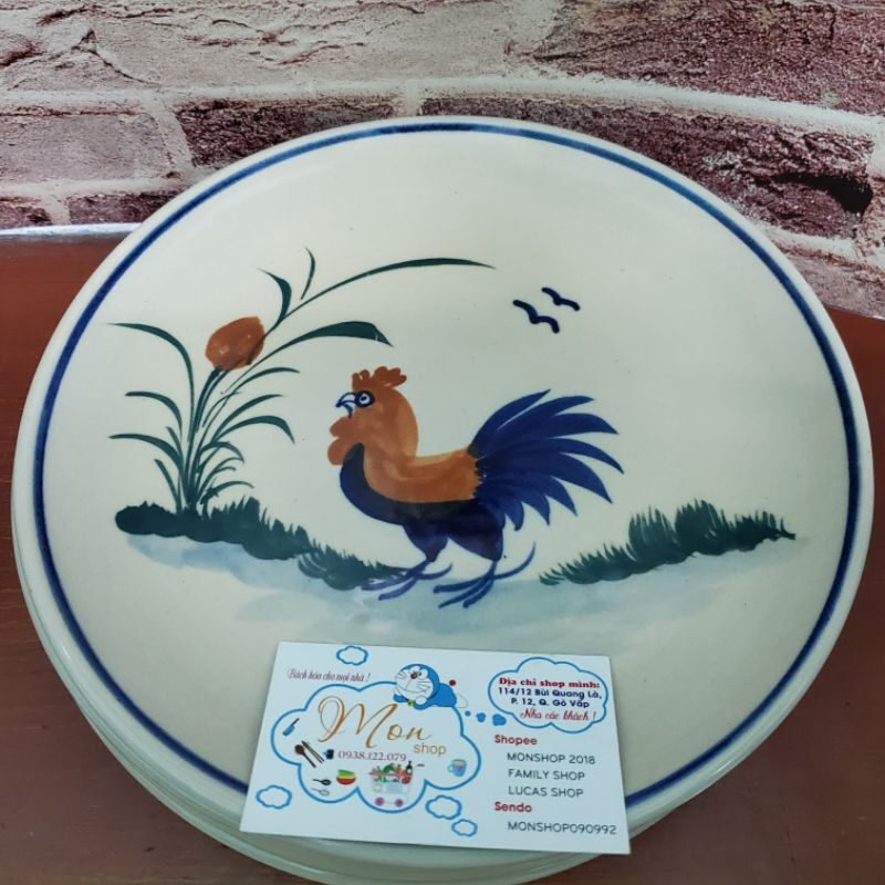 Combo 2c dĩa gà cao cấp 25cm