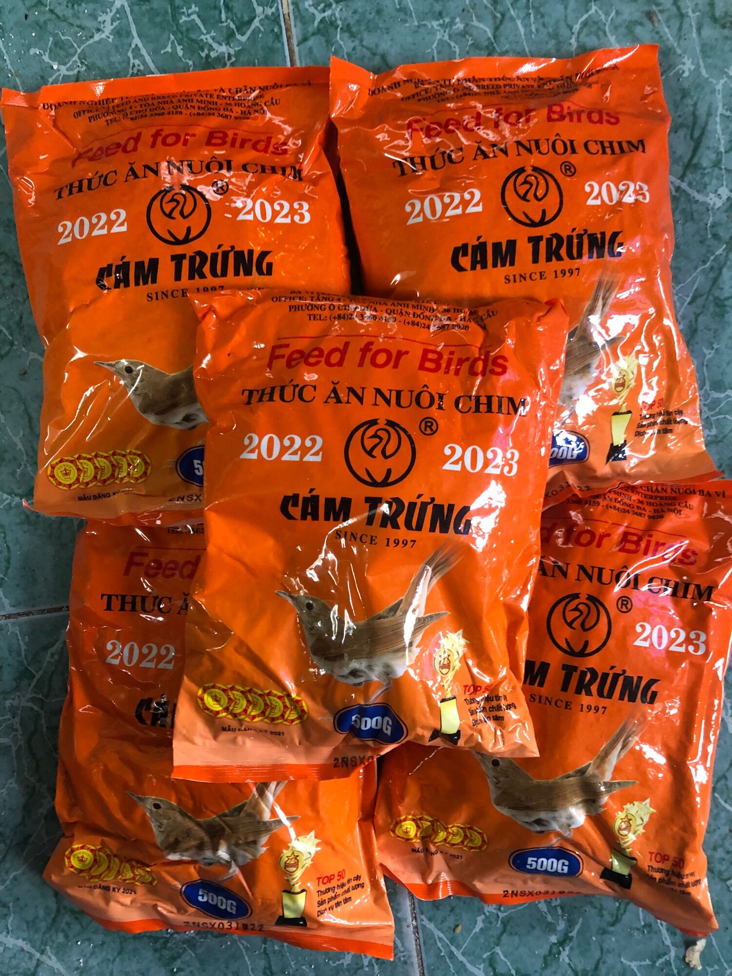5 gói cám trứng Ba Vì cho chim
