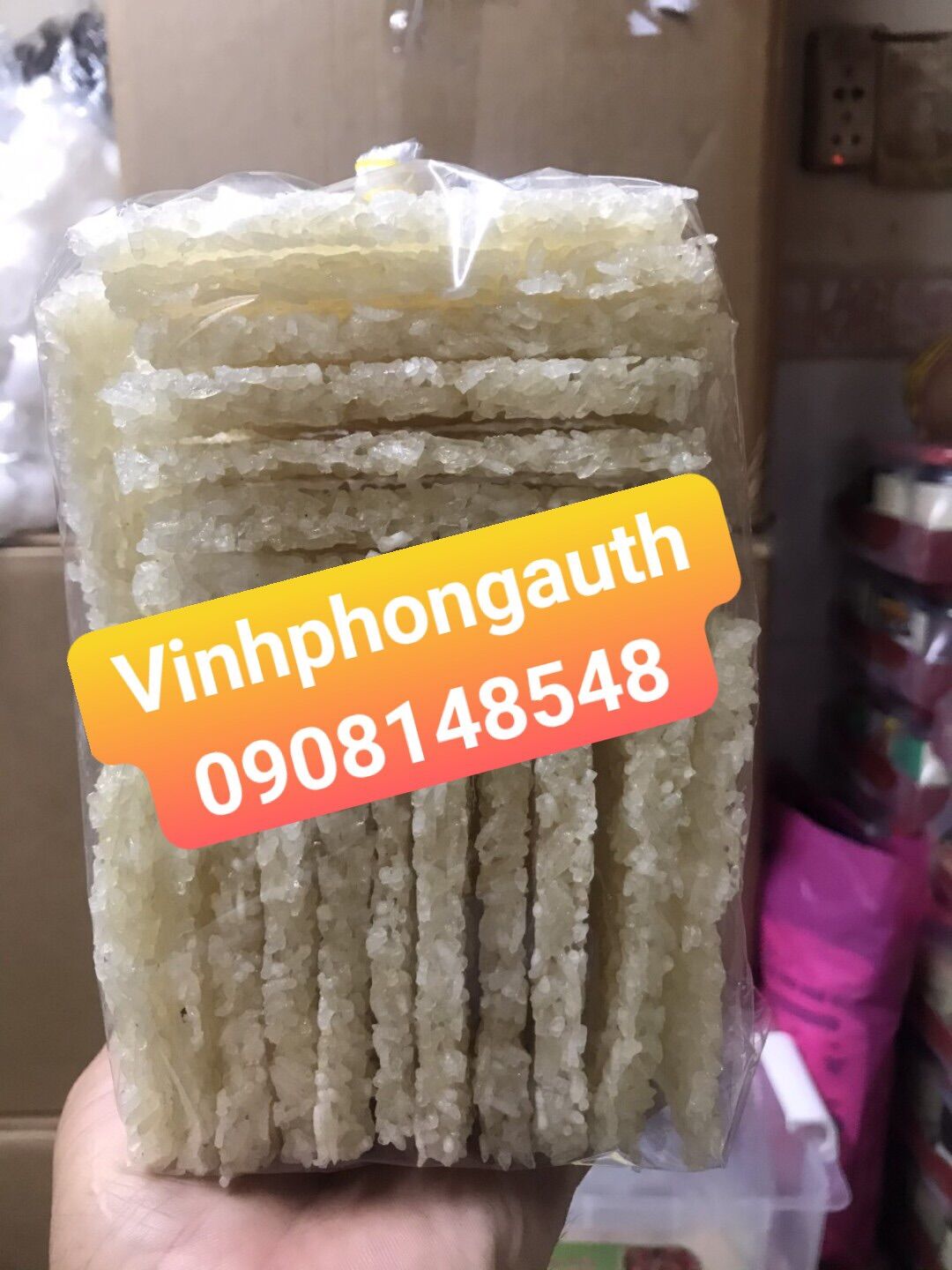 Cơm cháy vuông chưa chiên 1kg