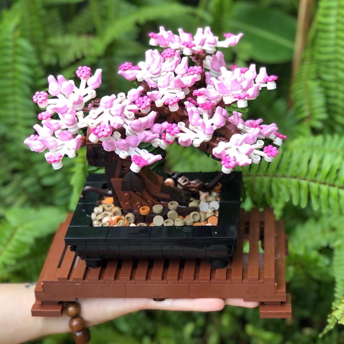 Đồ chơi lắp ráp lego Bonsai 10281 - 19004 cây Bonsai Tree trang trí phòng nghệ thuật hai màu xanh hồng