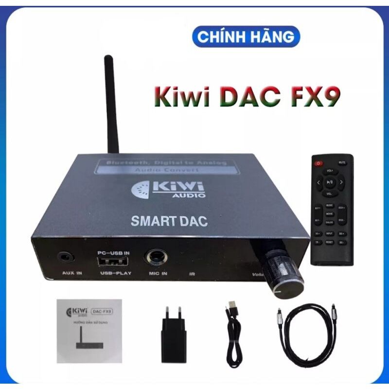Dac kiwi fx9 - bộ chuyển đổi âm thanh số ,tích hợp cổng micro, thiết kế cho phòng hát