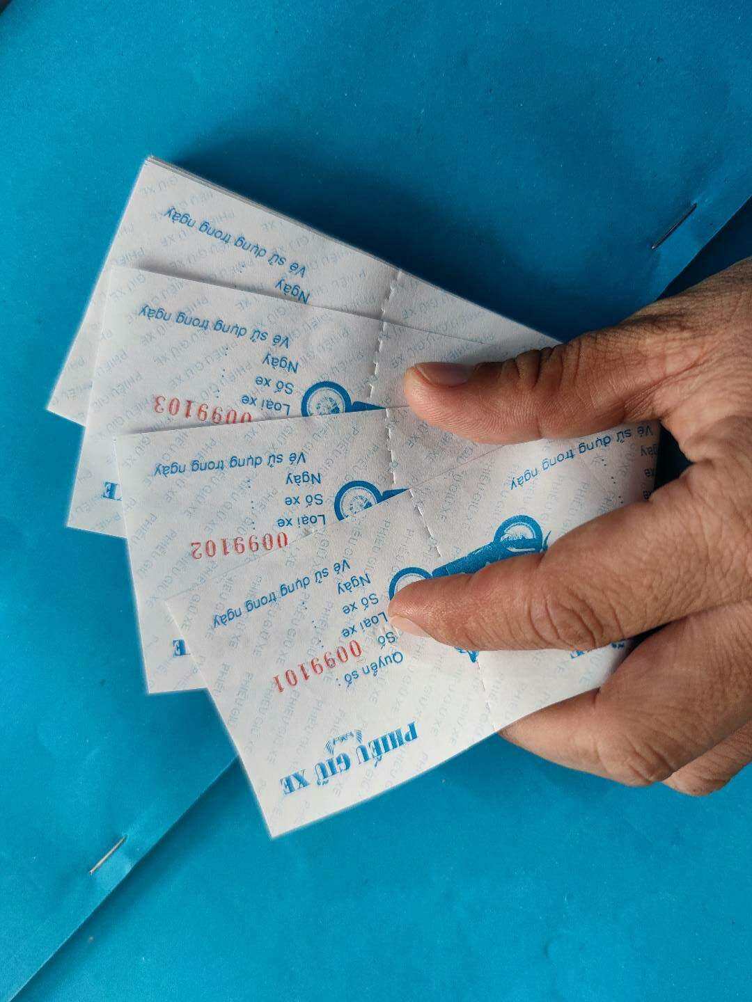 Combo 10 quyển - Phiếu Giữ Xe Máy