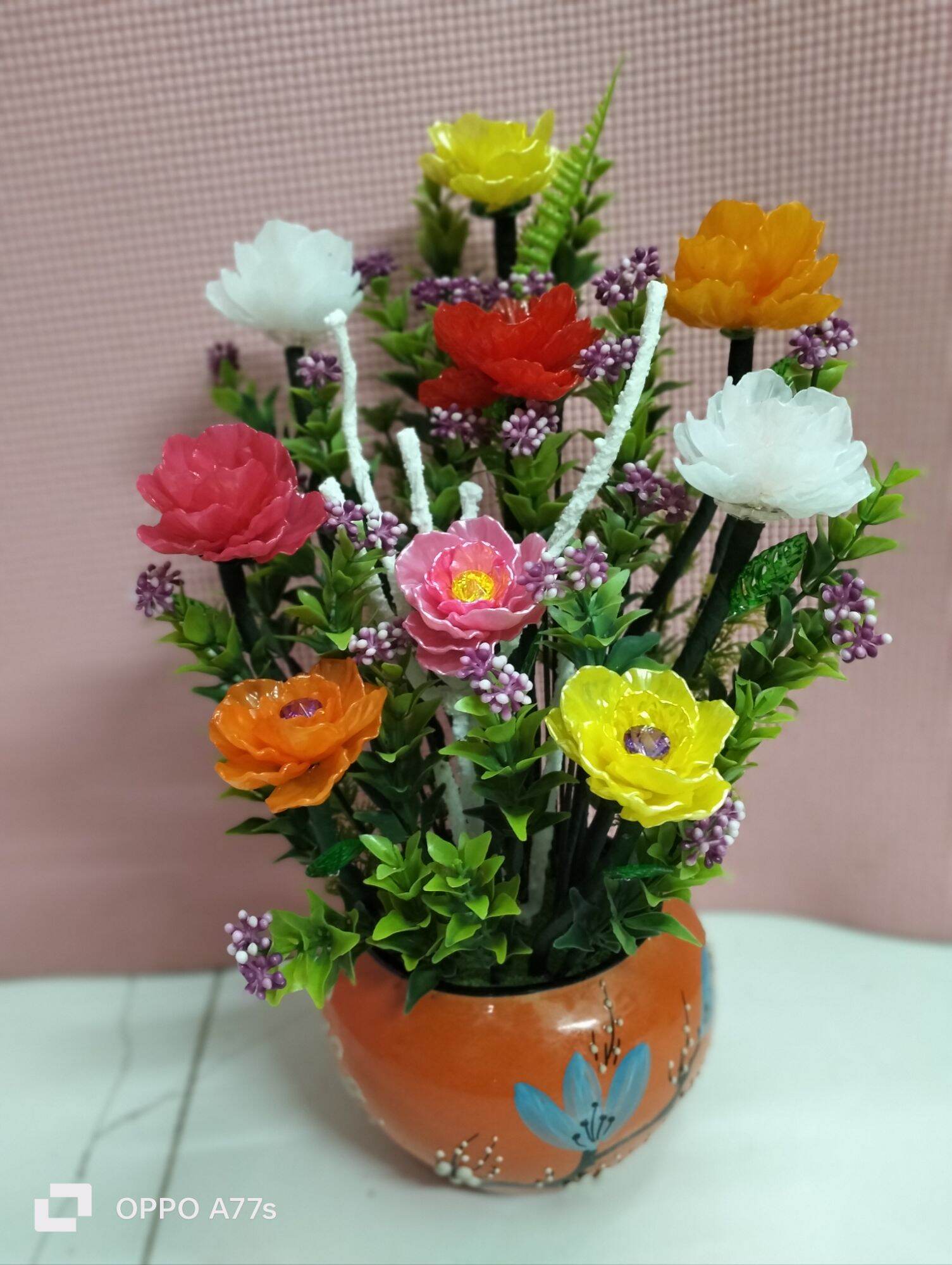Chậu hoa hồng pha lê (size 33->35cm)