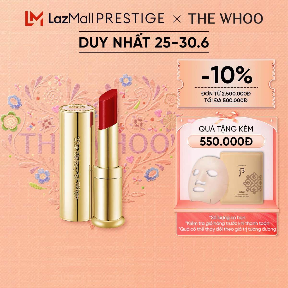 Son dưỡng môi Đông y The history of Whoo Gongjinhyang Mi Glow Lip Balm 3.3g