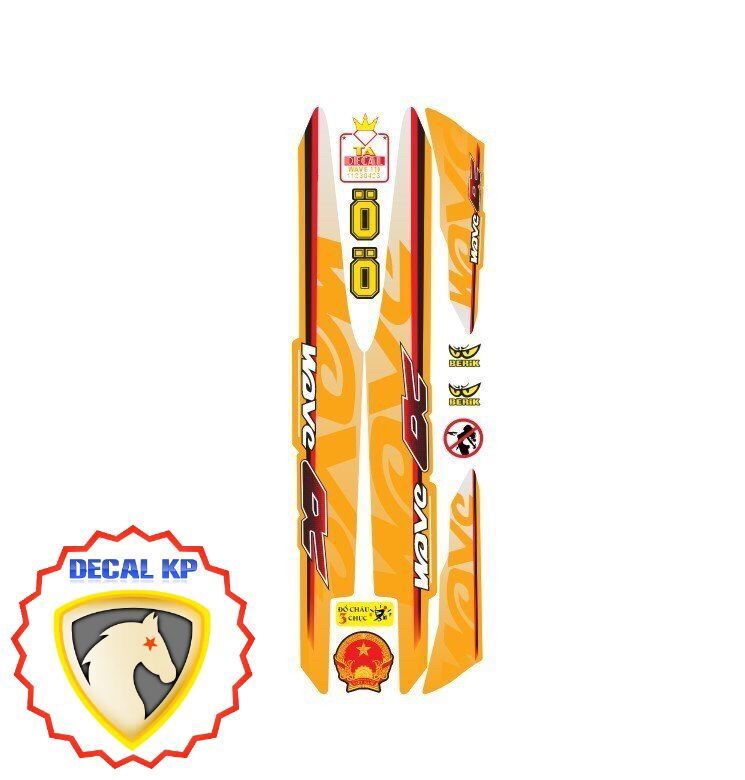 (Nhiều màu) Tem xe wave alpha 110,tem 3 lớp hàng cao cấp