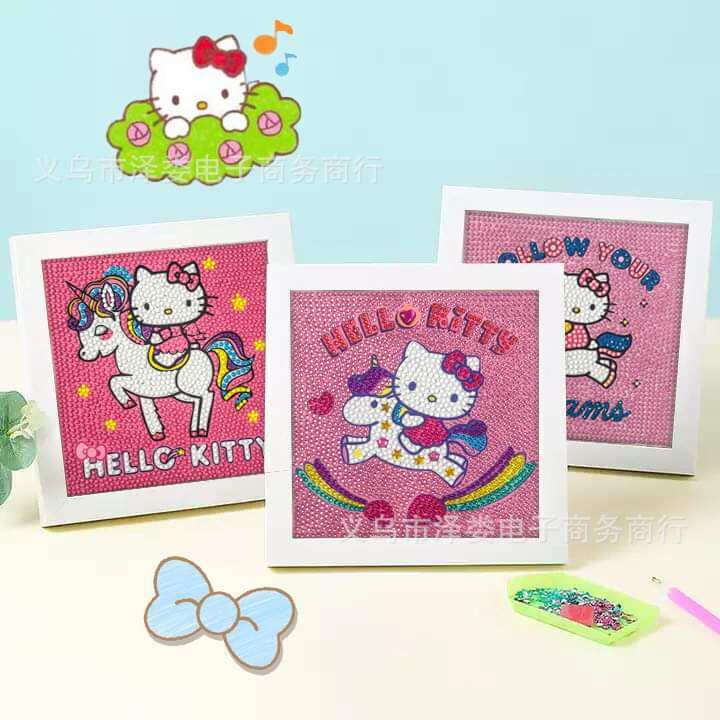 🌸TRANH ĐÍNH ĐÁ HELLO KITTY