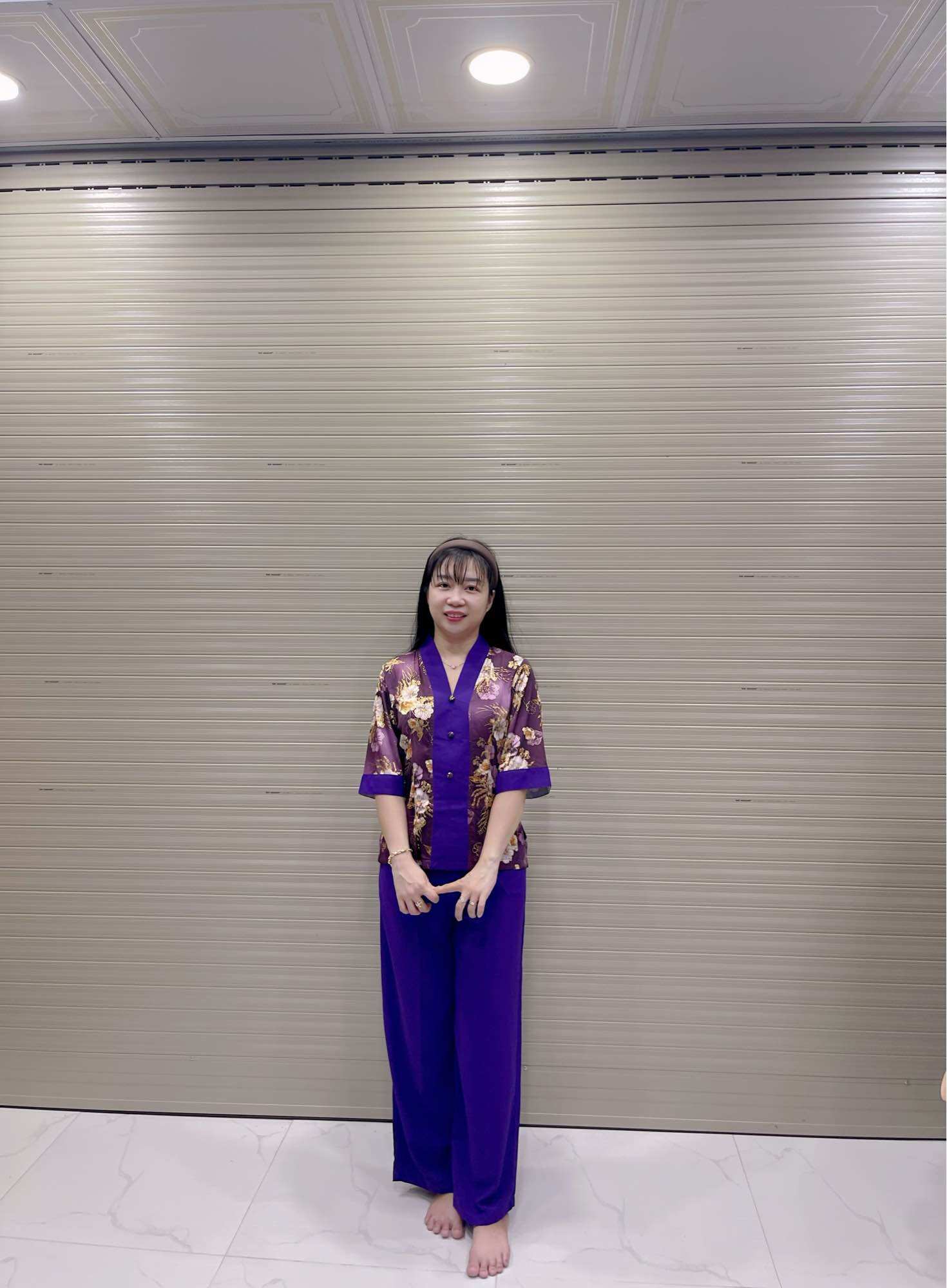 Đồ lam mẫu mới _ Cổ Bà Lai Lụa Vân Gỗ Cao Cấp