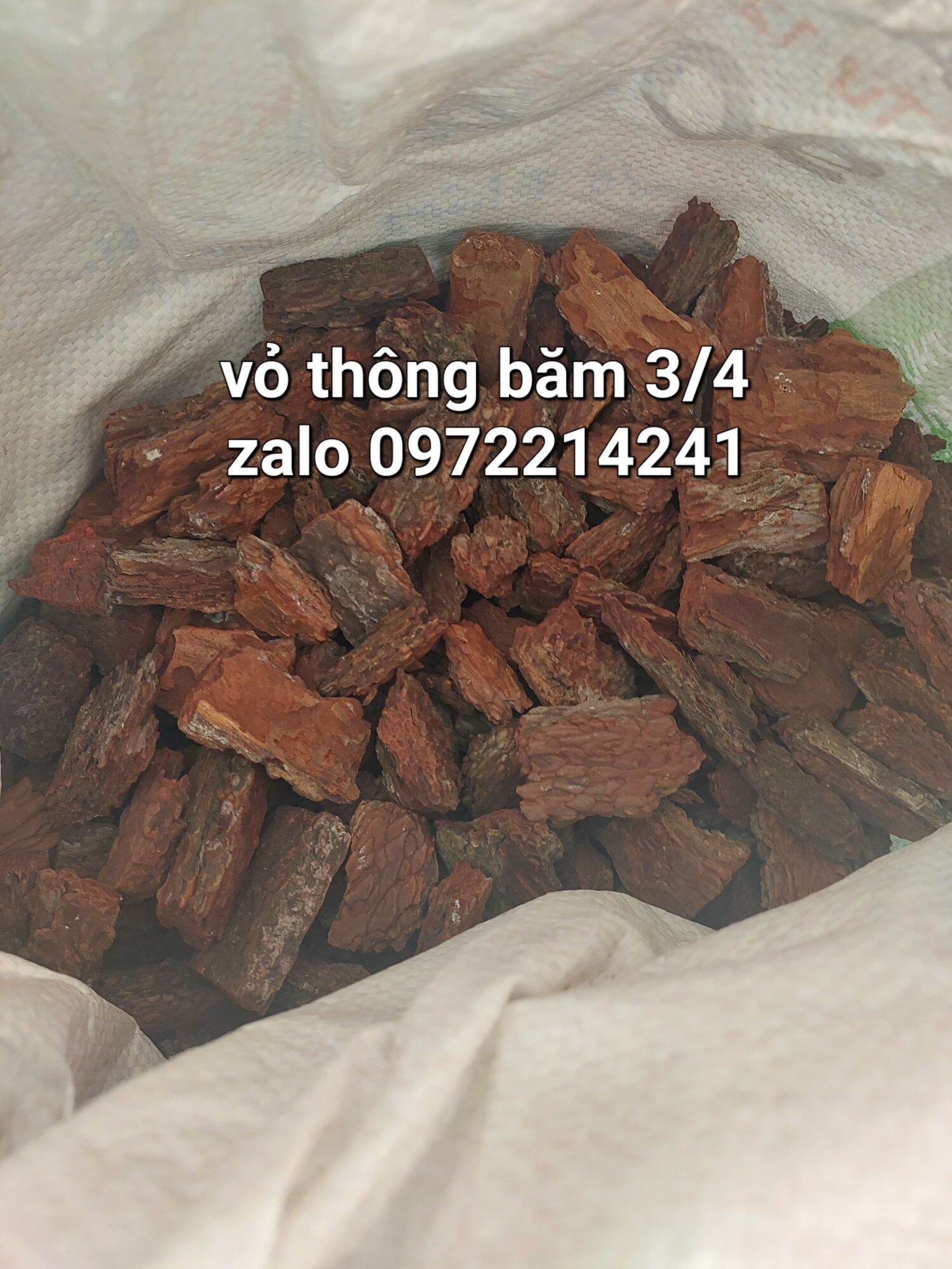 Vỏ thông băm 3/4 1kg