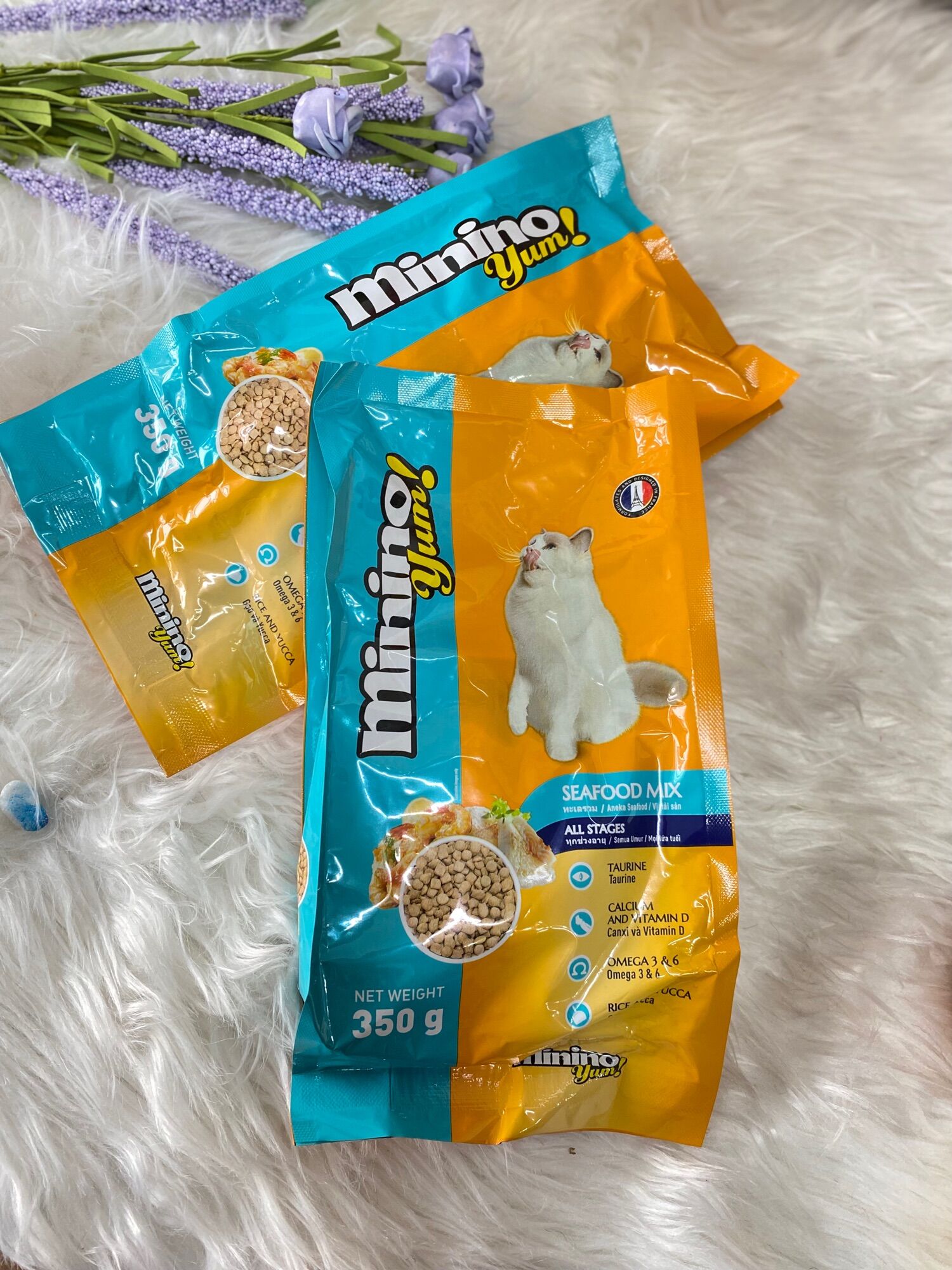 Thức ăn hạt cho mèo minino yum 350gr