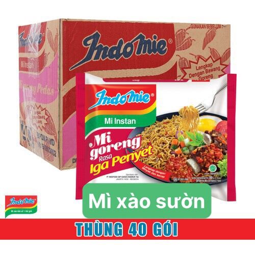 1 thùng 40 gói mì trộn indomie đủ vị