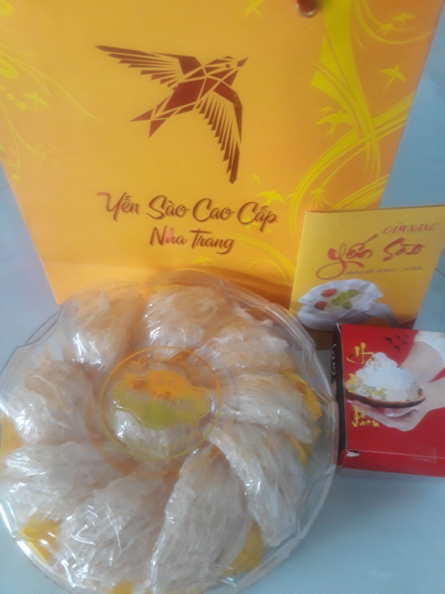 Yến tổ khánh hòa 100 gram. quà tặng tết. yến làm sạch lông