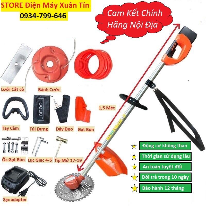 máy cắt cỏ chạy pin makita.động cơ không chổi than.hàng chuẩn nội địa mới