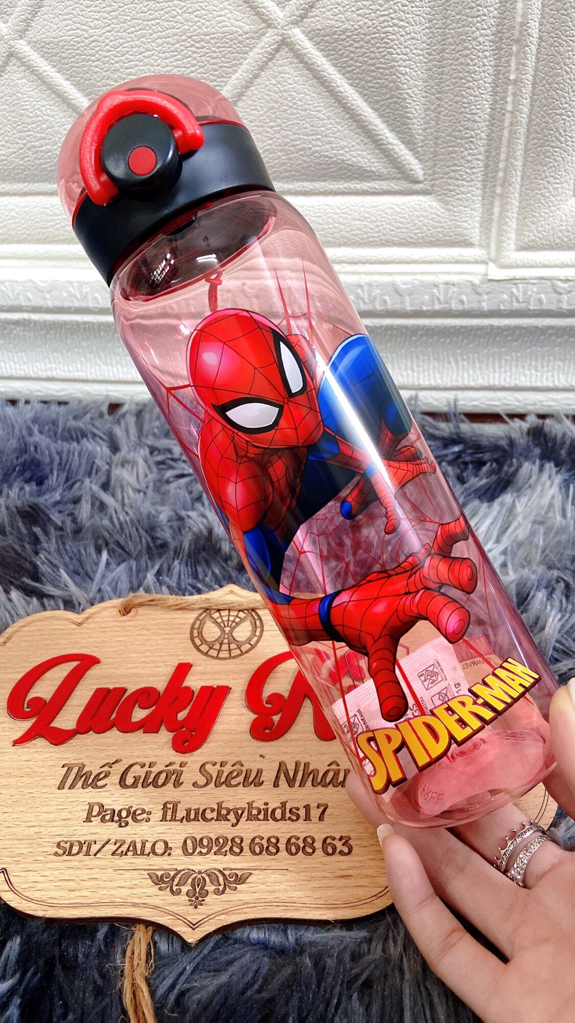 BÌNH NƯỚC NHỆN 600ml DISNEY SIÊU ĐẸP