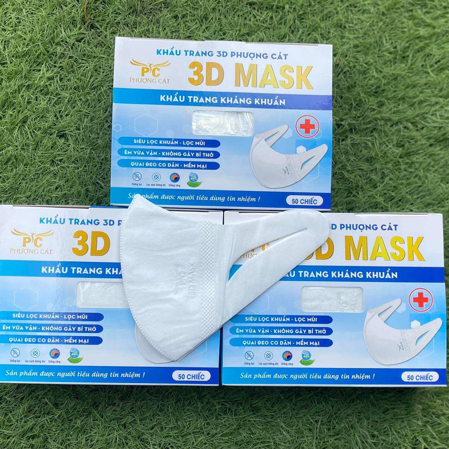 com bô 5 hộp Khẩu trang 3D phượng cát