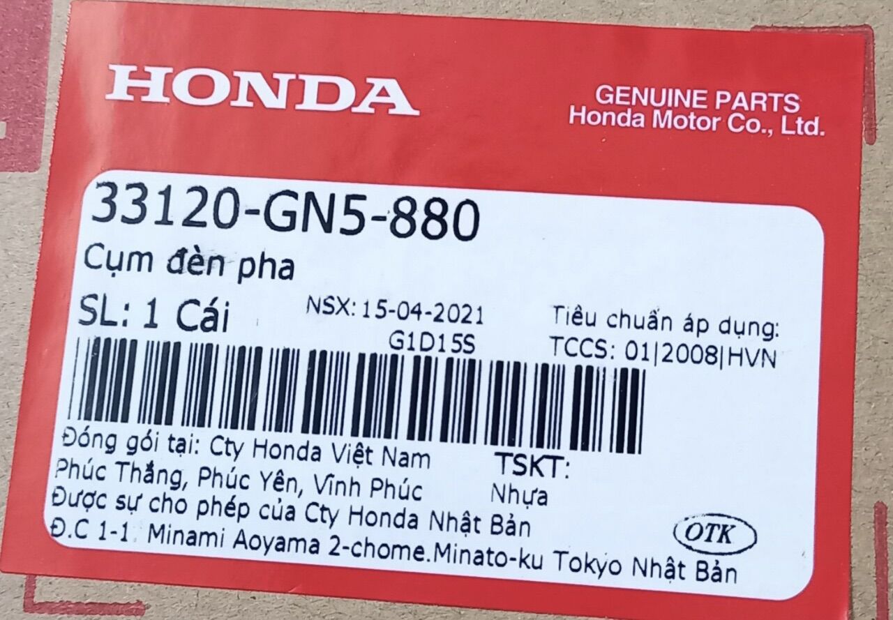 PHA ĐÈN XE MÁY DREAM THÁI, DREAM II 33120GN5880