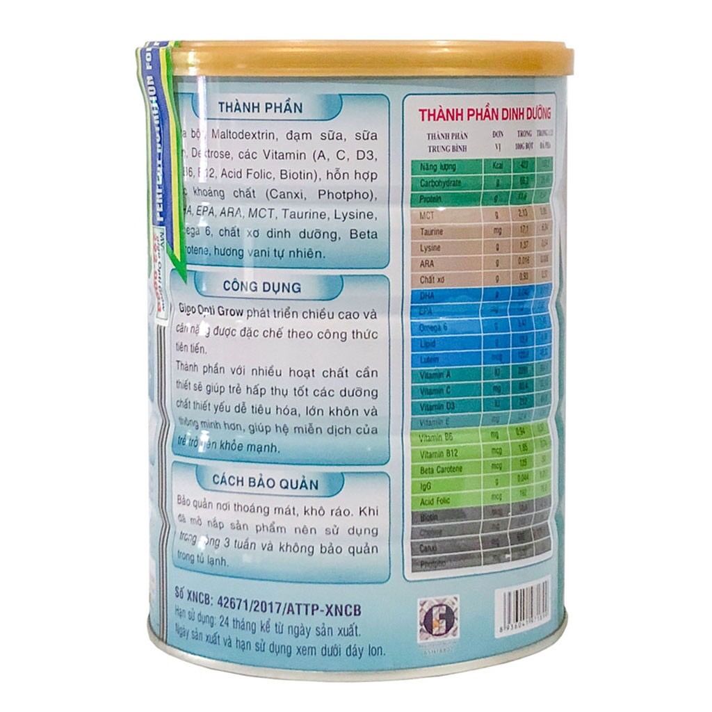Sữa Bột GiGo Opti Grow 900g