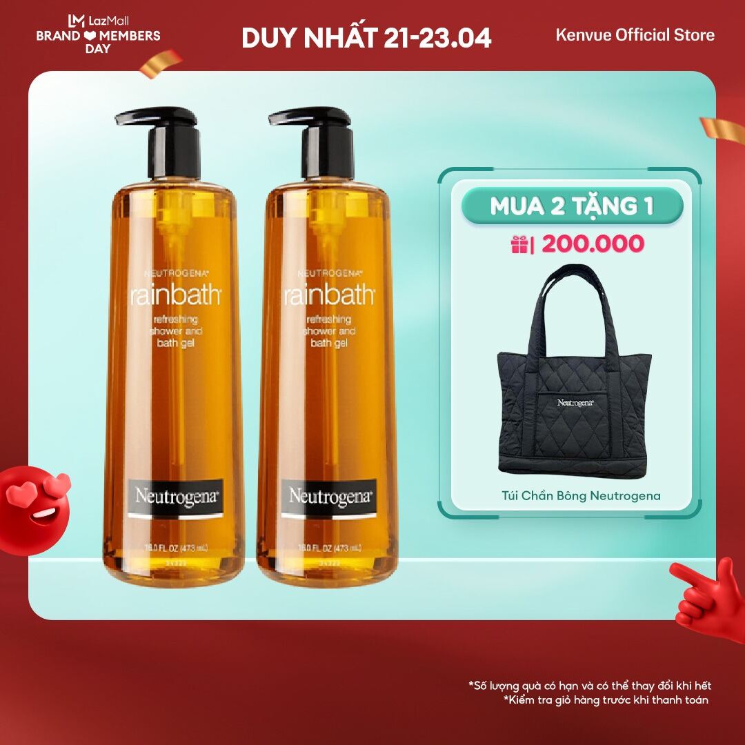Bộ 2 chai Sữa tắm dạng gel Neutrogena Rainbath Original Refreshing 473ml/chai