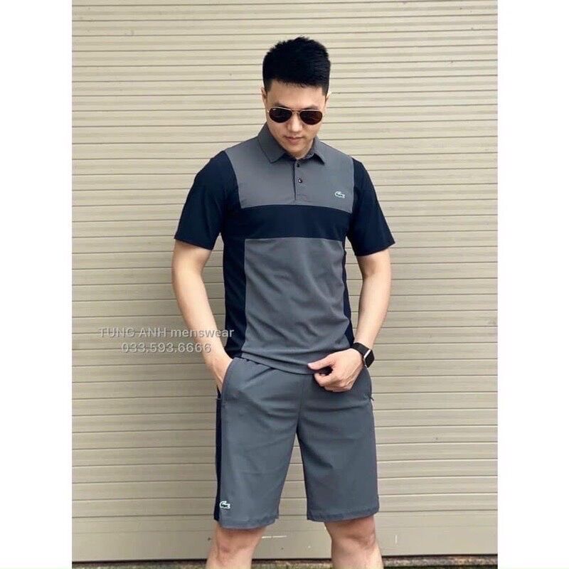 Bộ thể thao nam polo cổ bẻ