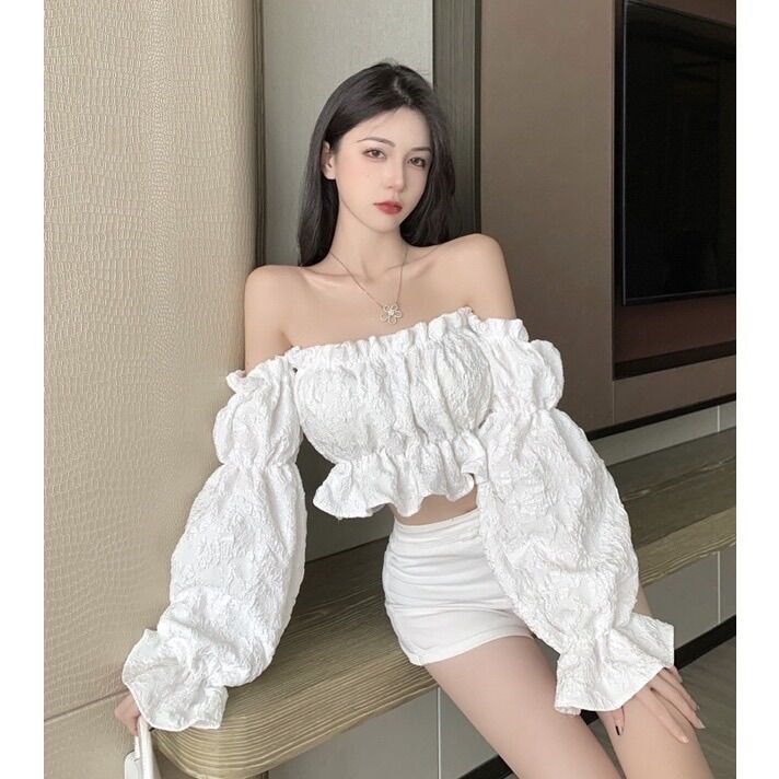Áo trễ vai tay bồng xinh b5