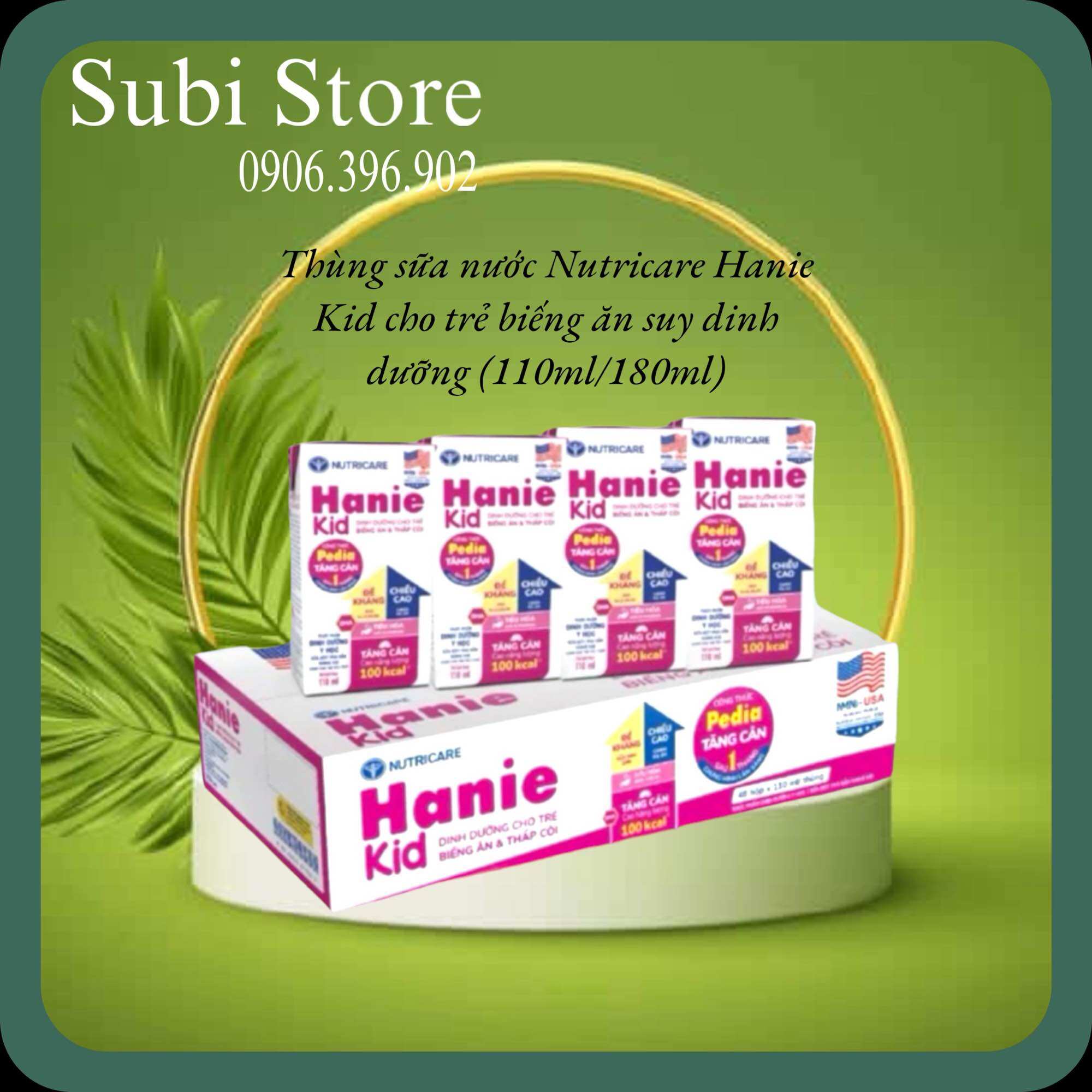 Thùng 48 hộp sữa nước Nutricare Hanie Kid cho trẻ biếng ăn suy dinh dưỡng
