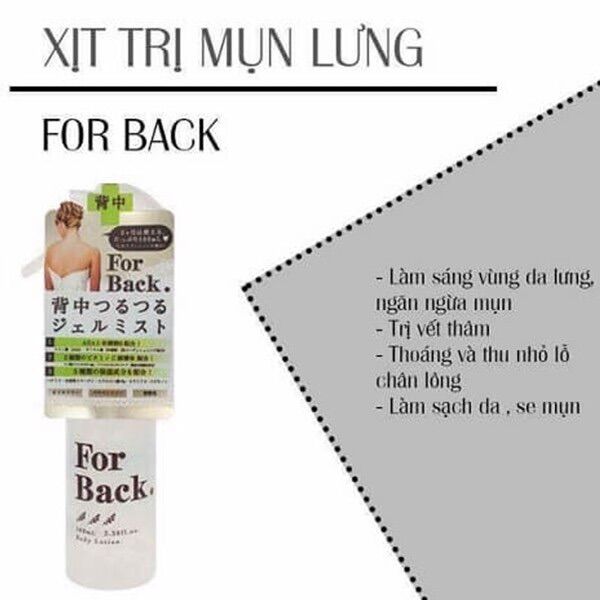 Xịt mụn lưng For Back Body Lotion 100ml | Vinie.minisize