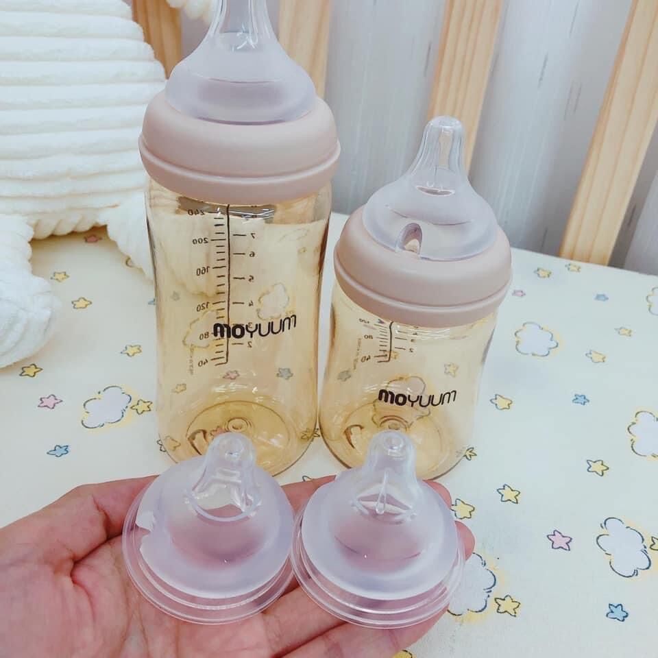 Núm ti thay thế bình sữa Moyuum - Núm Moyuum silicone mềm cho bé