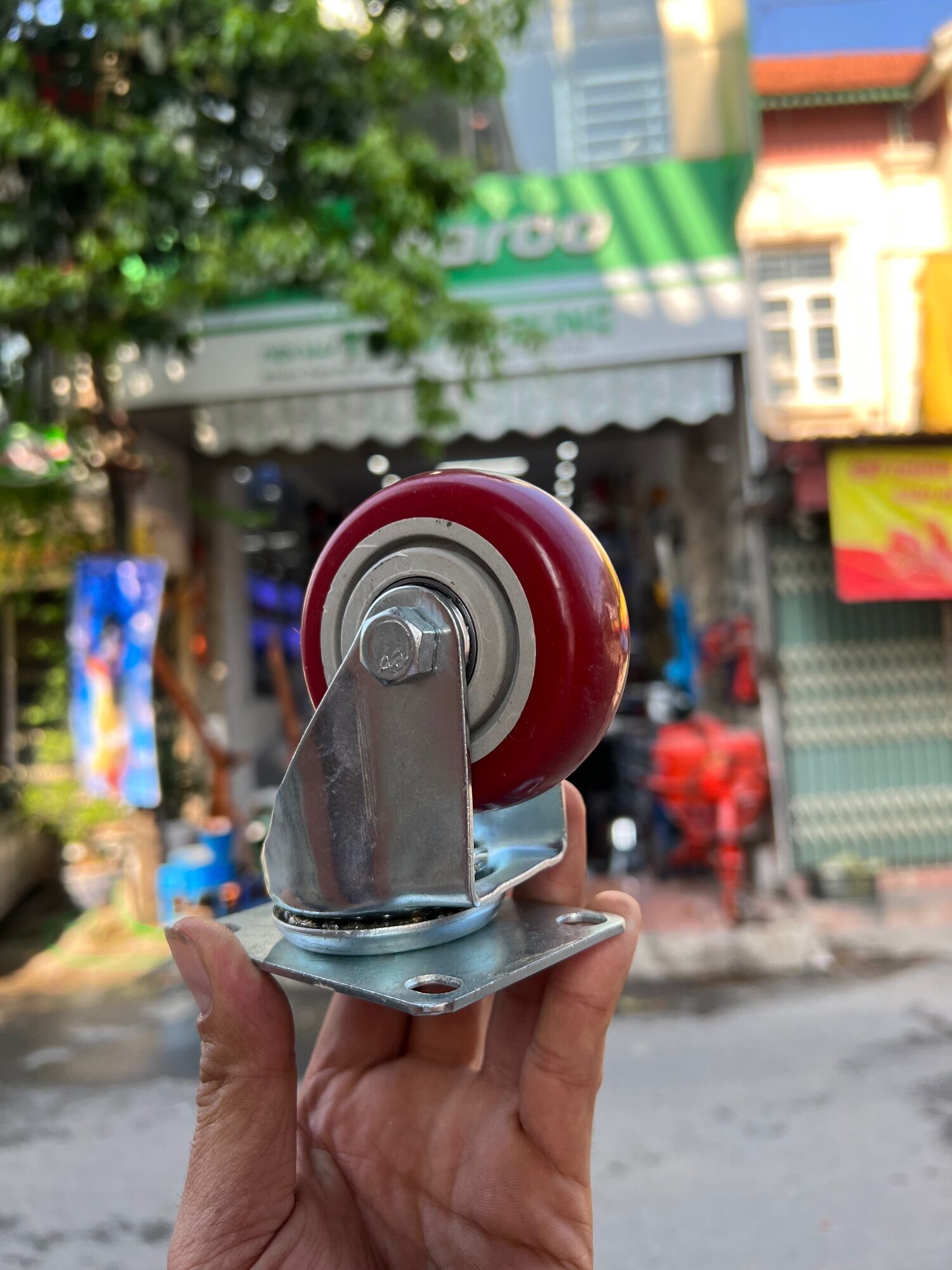 Bộ 4 bánh xe đẩy hàng bánh 8cm chịu lực cao - 2 xoay và 2 bánh xoay có khóa