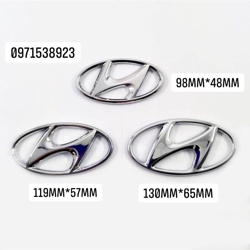 Biểu tượng HYUNDAI nhiều kích thước dán thân xe hàng cao cao cấp