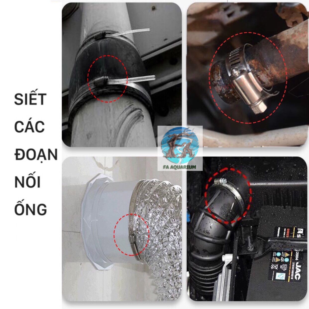 [inox 304] Cổ dê, đai siết, đai nhê inox