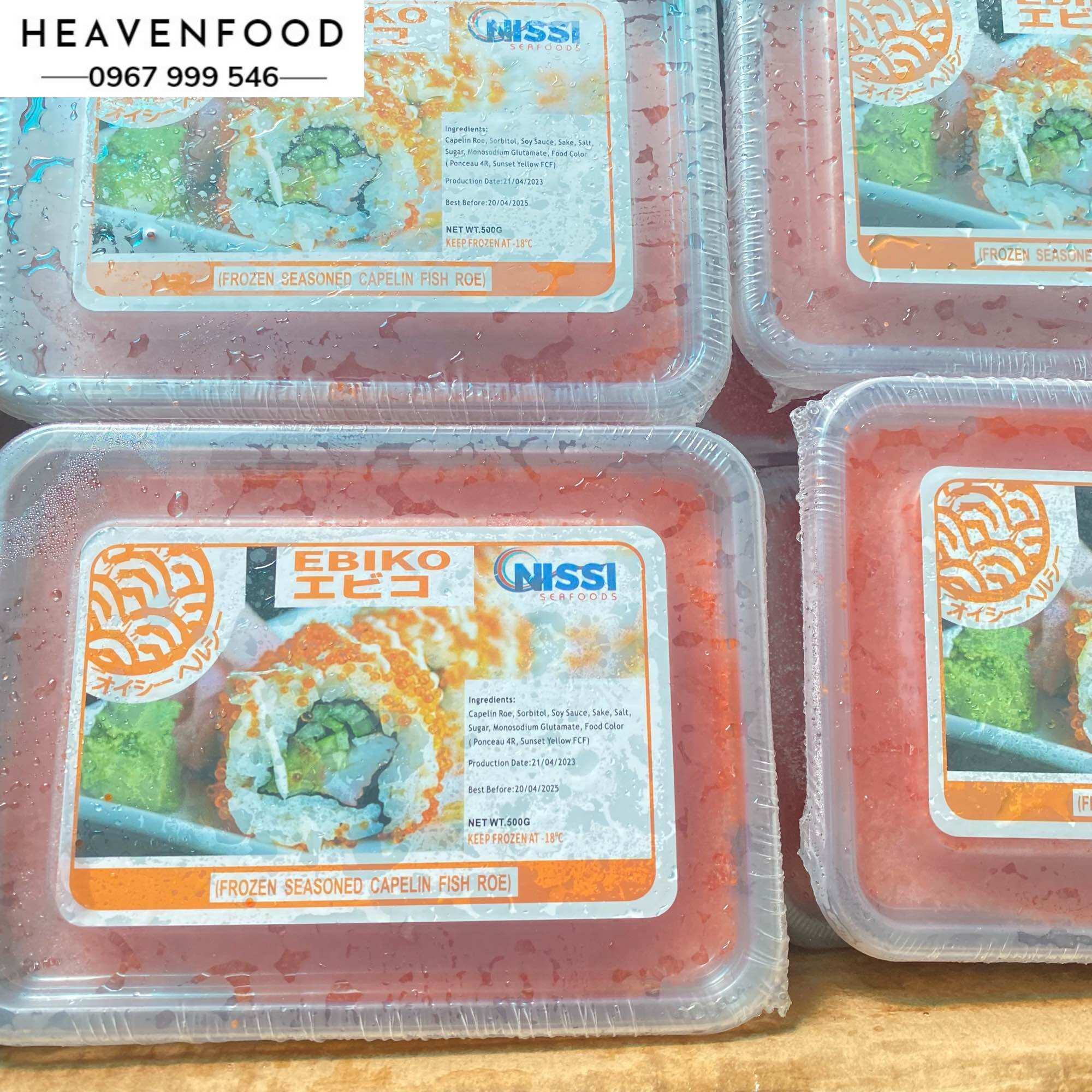 Trứng tôm Ebiko . Giá sỉ full hộp 500g