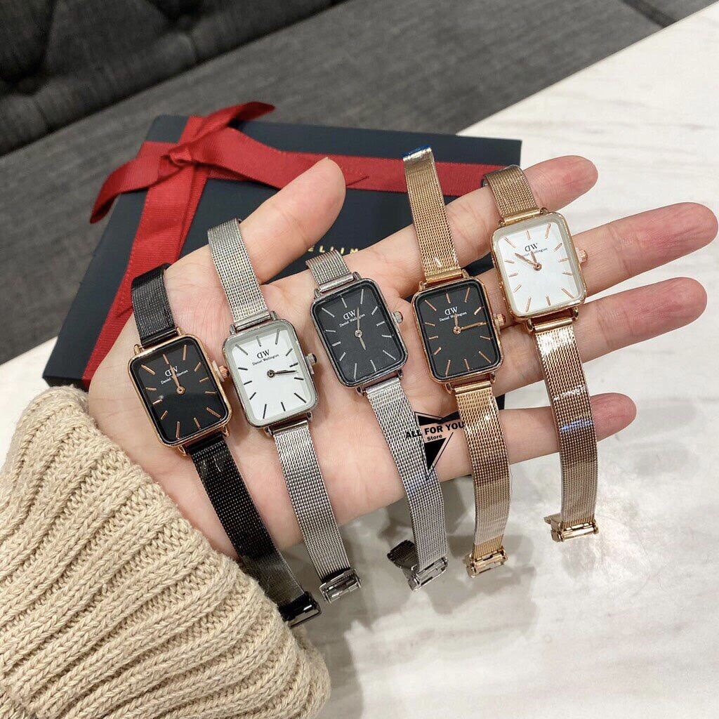 Đồng hồ nữ DW dây lưới mặt vuông size 26mm