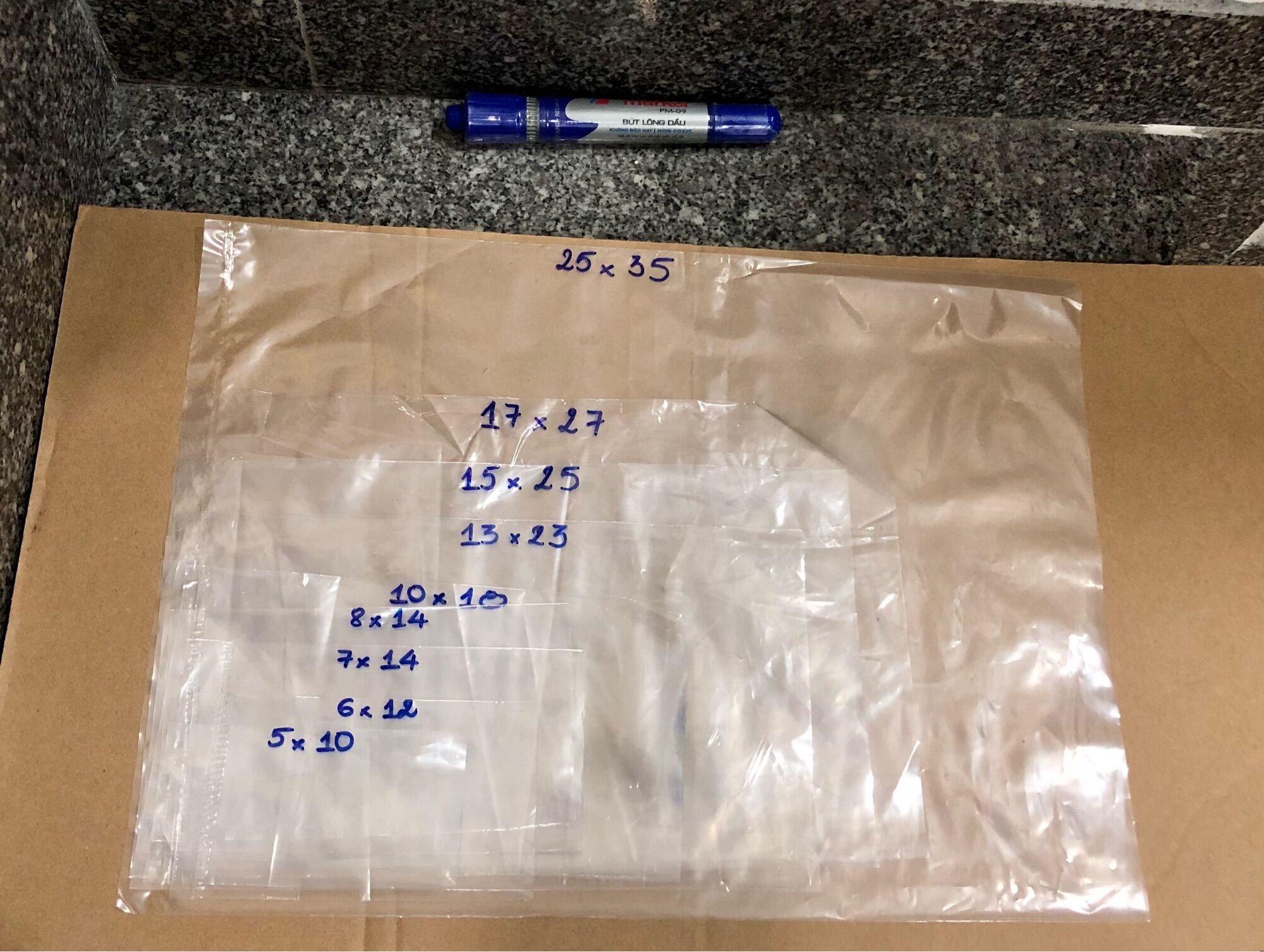 1kg túi nylon bóng dẻo pe
