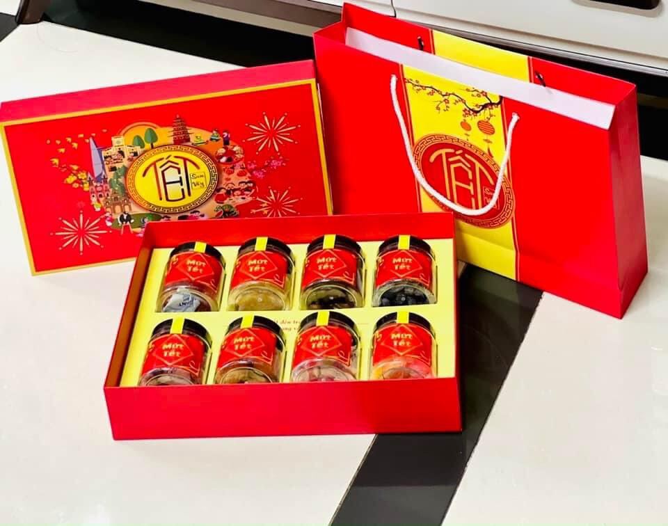 SET QUÀ TẾT SUM VẦY VIP SANG CHẢNH 2 tầng, 8 hộp