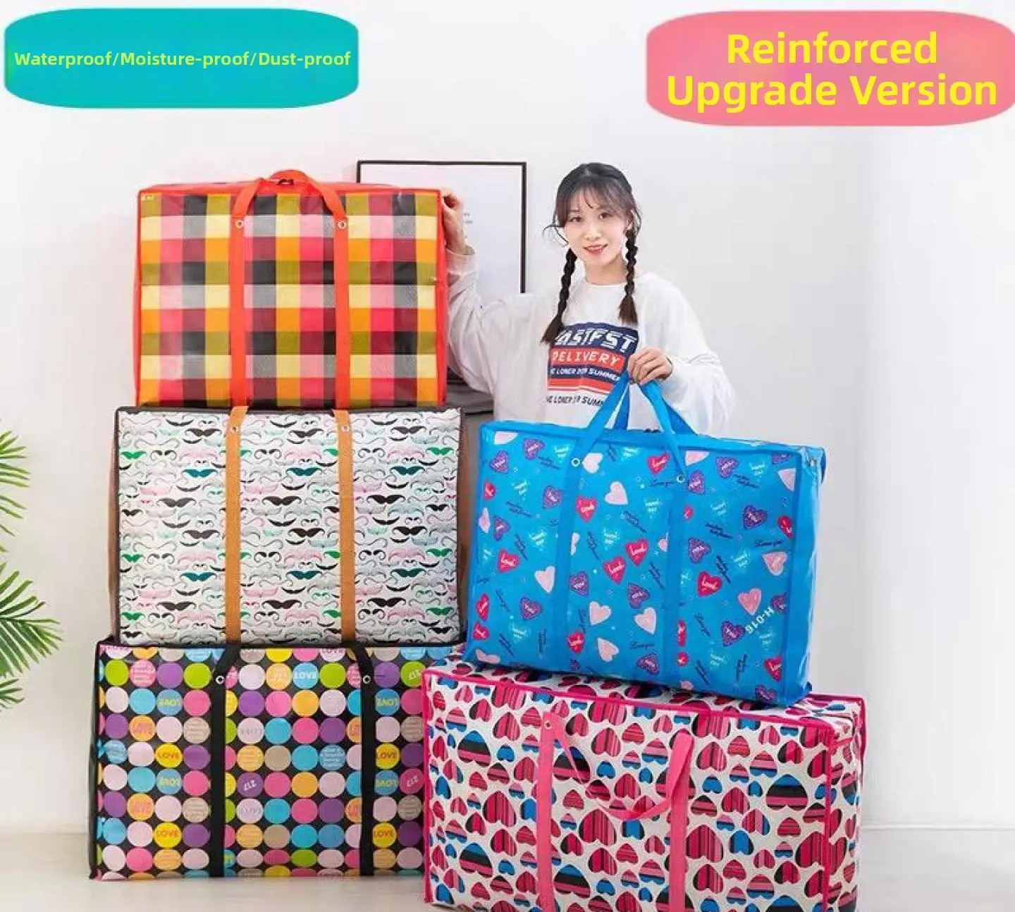 Heavy Duty Large Capacity Storage Bag For Clothes And Quilts_voghion.com