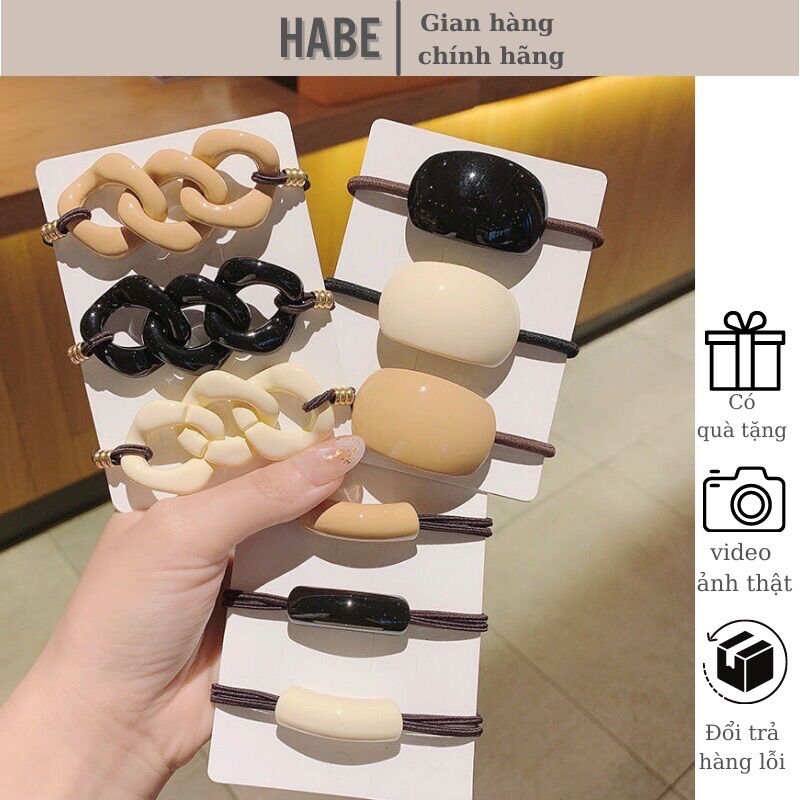 Dây buộc tóc Hàn Quốc đơn giản nhẹ nhàng đẹp giá rẻ hottrend HABE