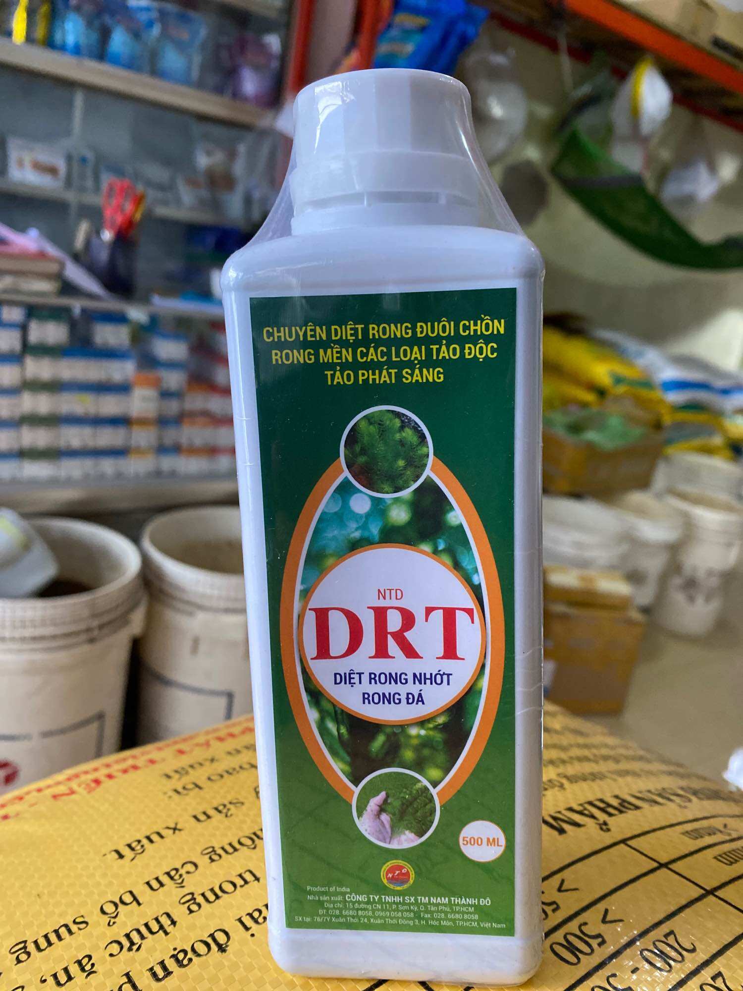 Drt 500ml chuyên diệt rong đuôi chồn rong mền các loại rong khác tảo độc tảo phát sáng tảo đáy tảo sợi tảo phát sáng nấm nguyên sinh động vật trong ao nuôi...
