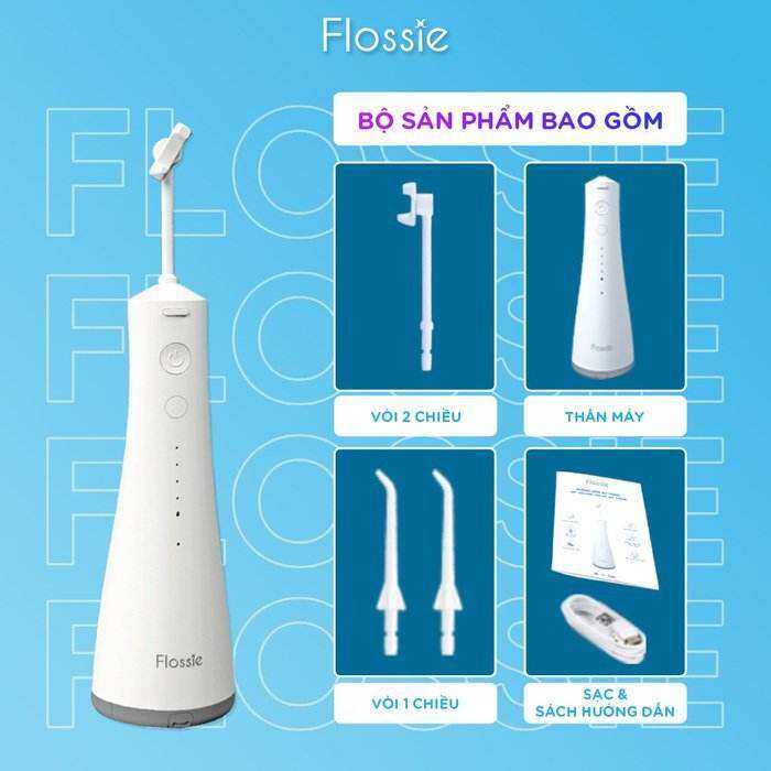 Tăm nước 2 chiều Flossie tặng kèm túi