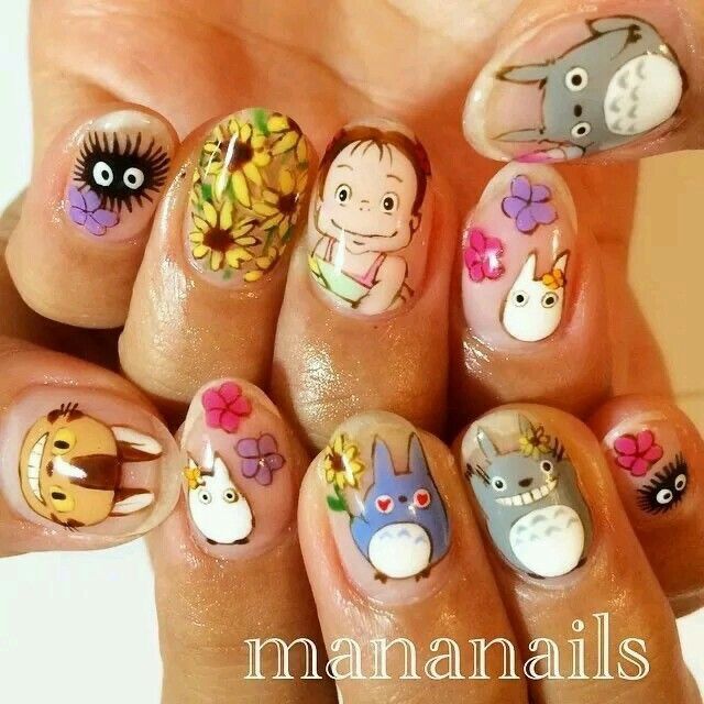 Nail box vẽ TOToro thiết kế theo size móng khách ib gửi size